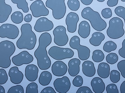蓝色单元格插图